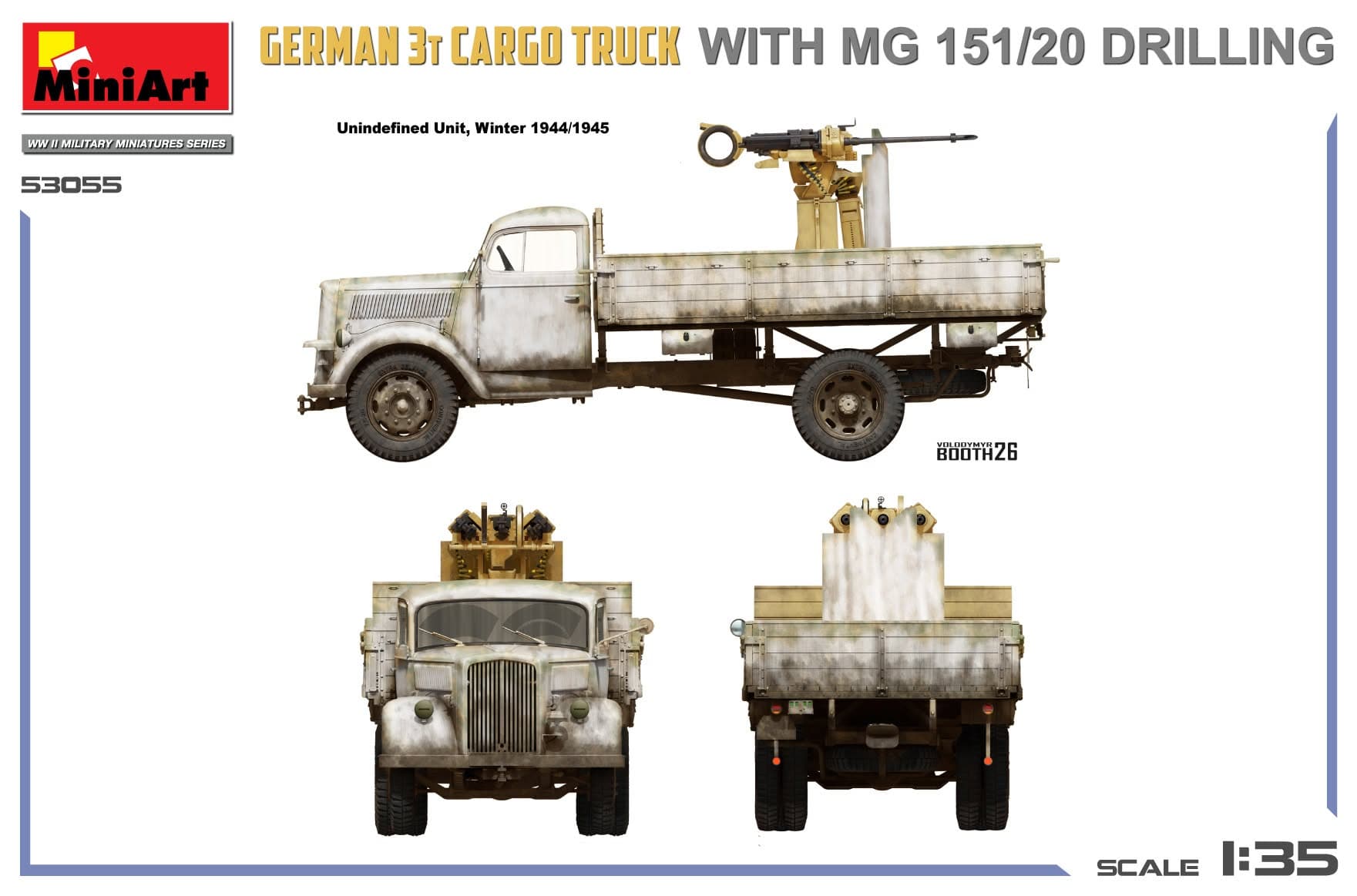 Miniart - 53055 - Opel Blitz 3.6-36S with MG 151/20 ‘Drilling’ - paint schemes