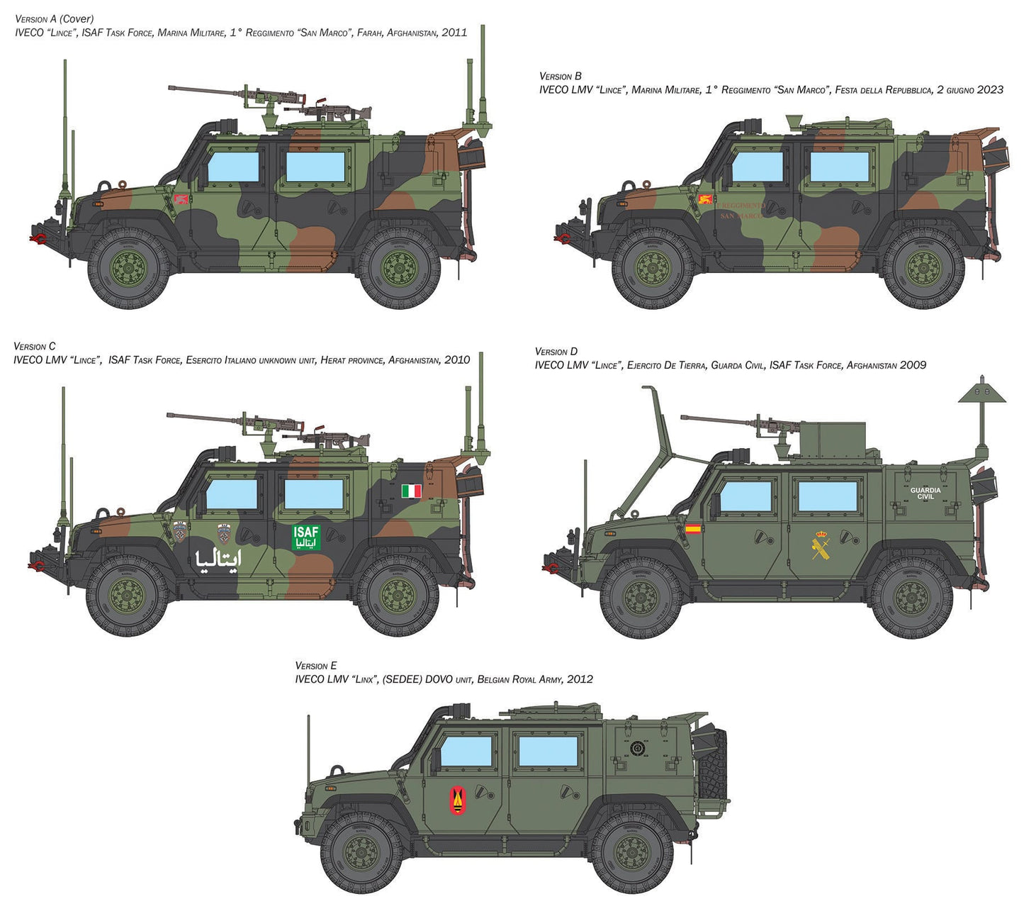 300 - Italeri - 6766 - Iveco VTLM Lince - paint schemes