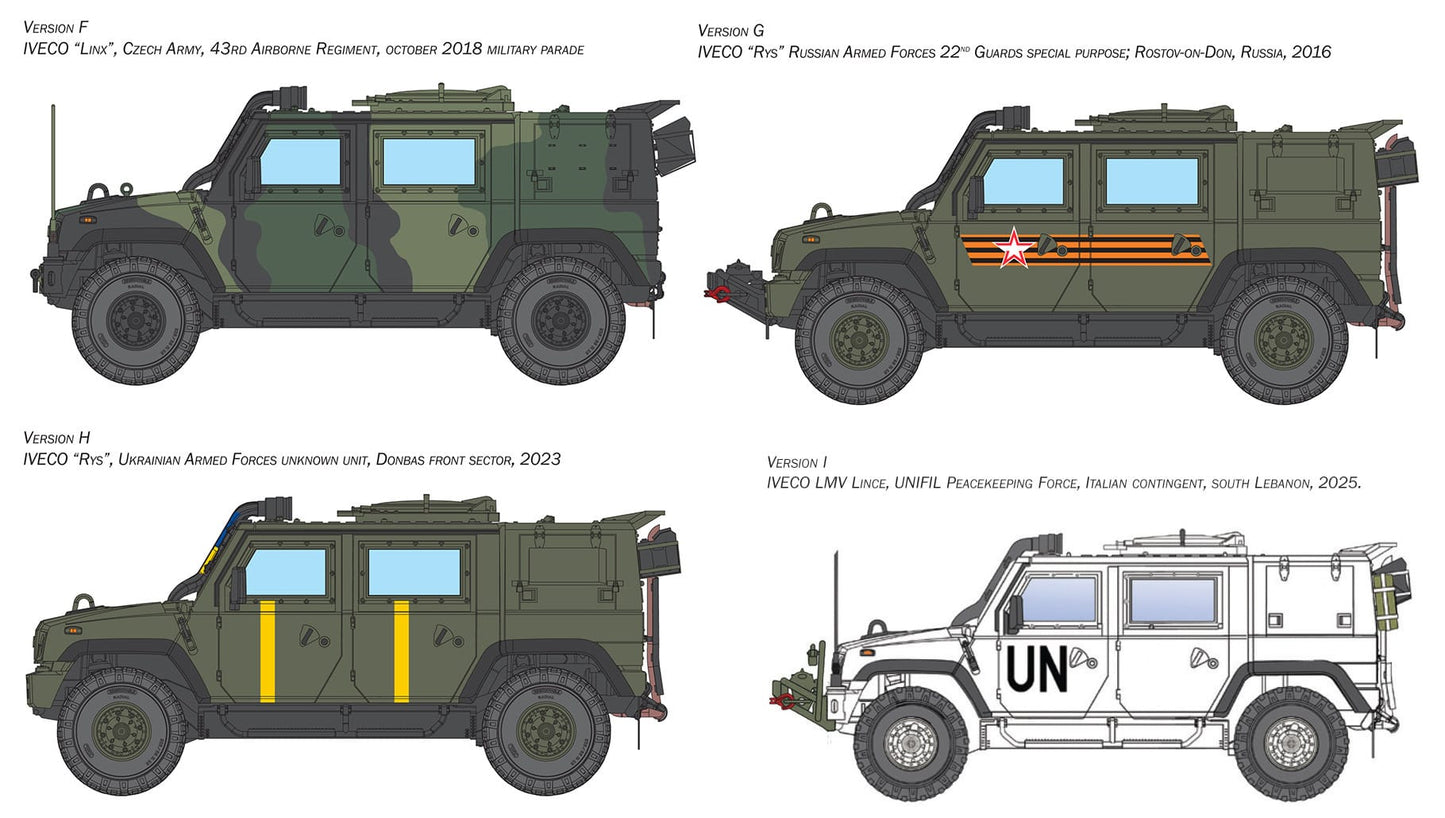 301 - Italeri - 6766 - Iveco VTLM Lince - paint schemes