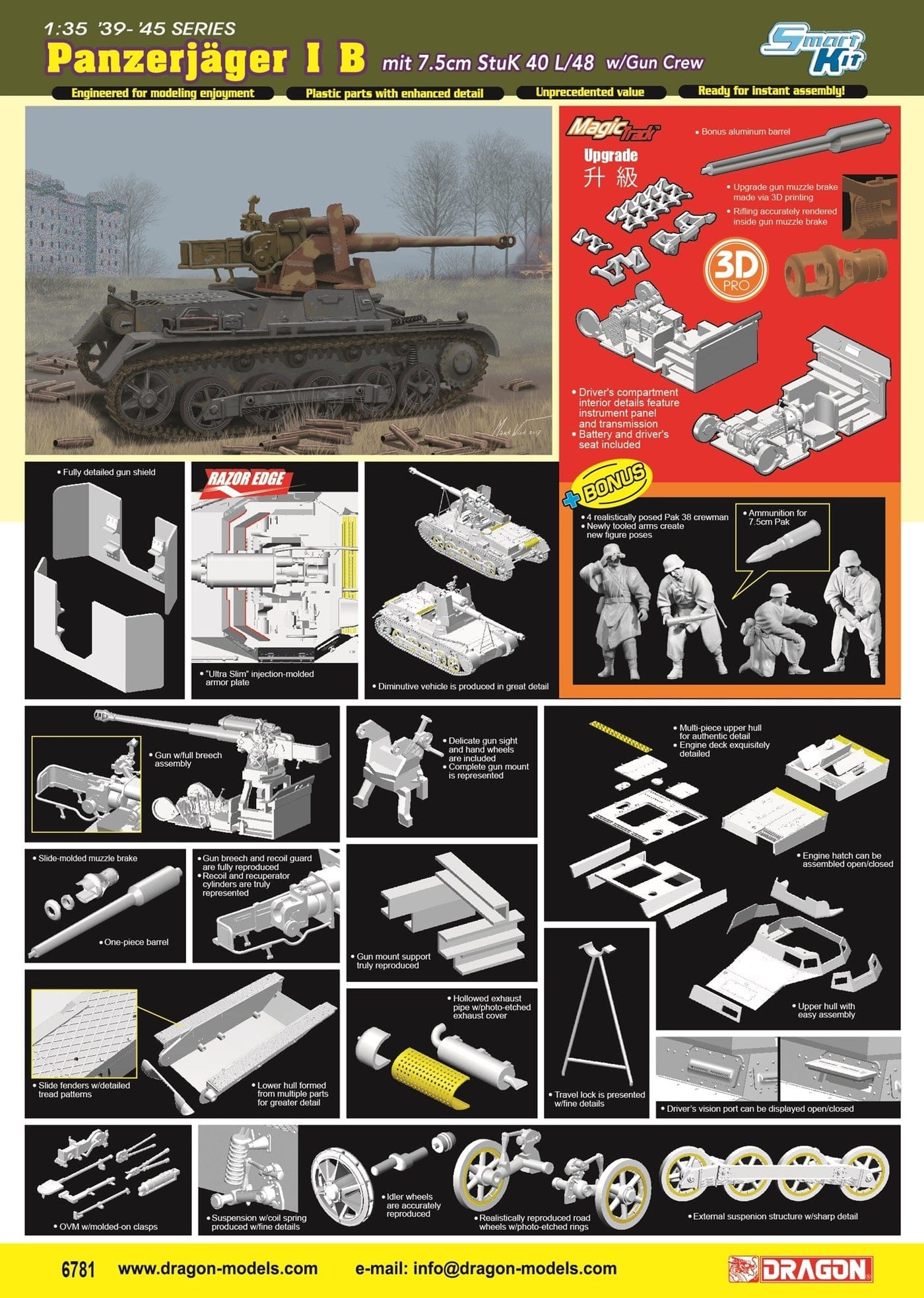 Dragon - 6781 - Panzerjäger I Ausf. B (7.5cm StuK 40) - paint schemes