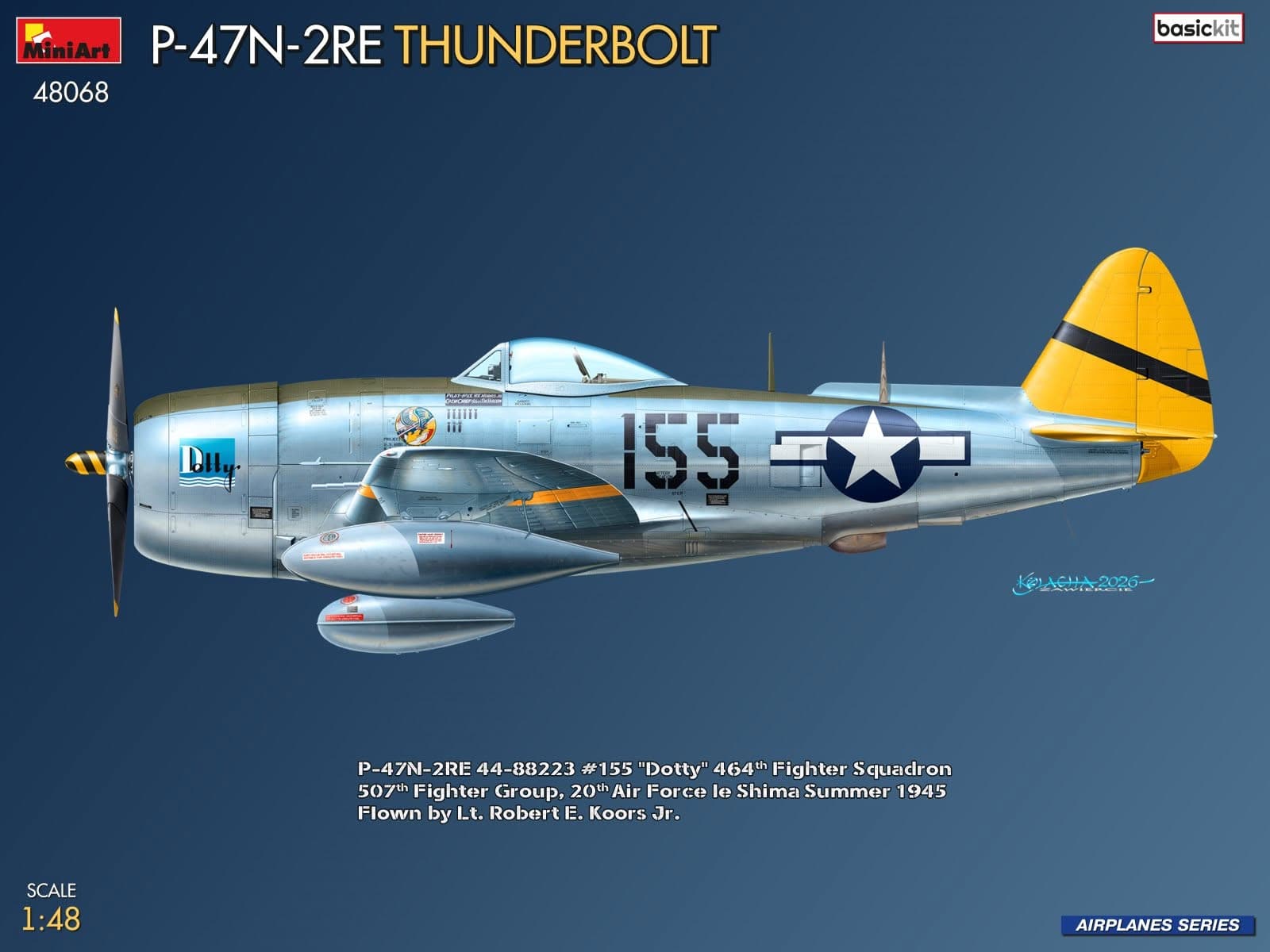 Miniart - 48068 - Republic P-47N-2-RE Thunderbolt - paint schemes