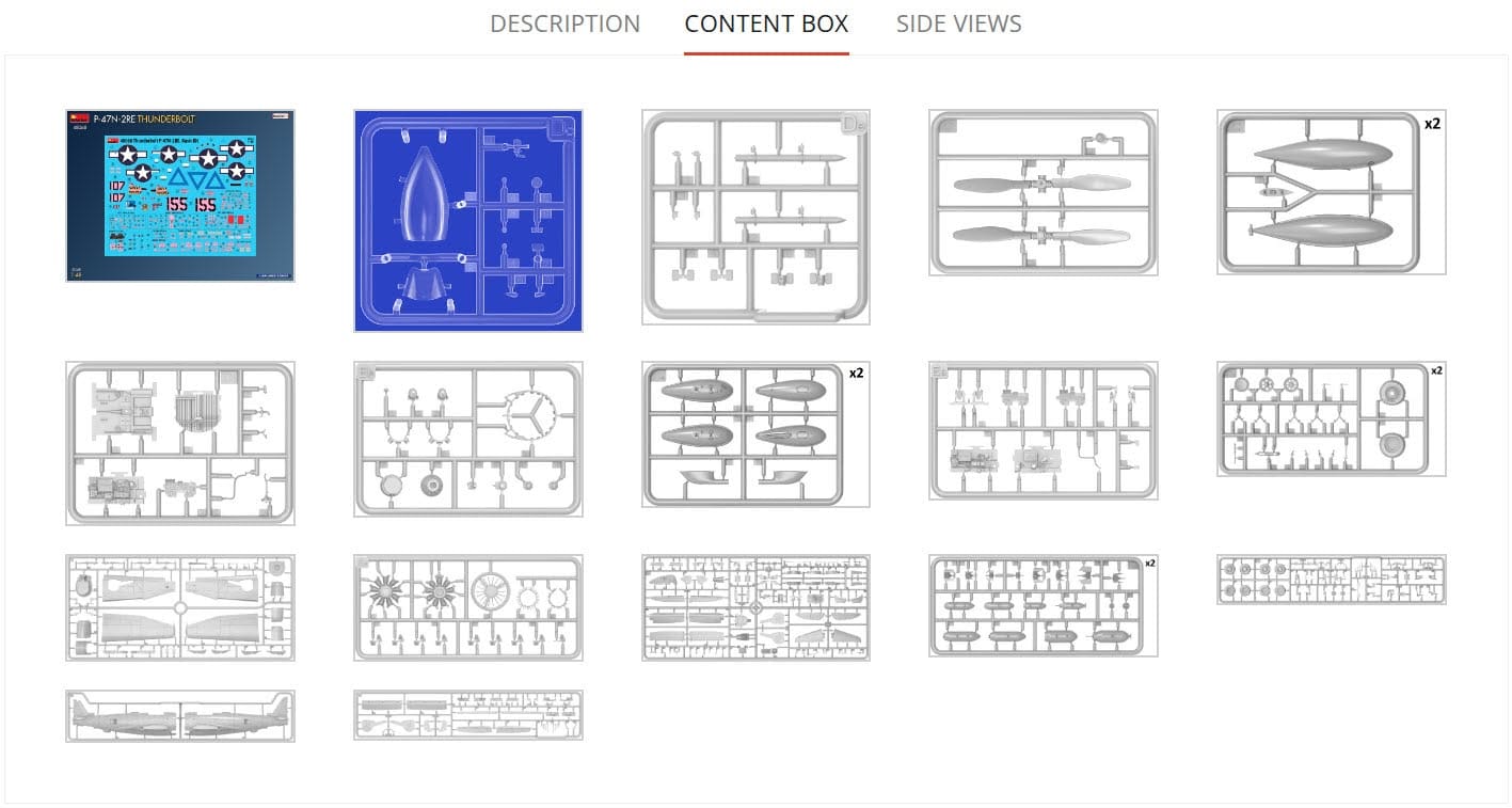 Miniart - 48068 - Republic P-47N-2-RE Thunderbolt - sprue