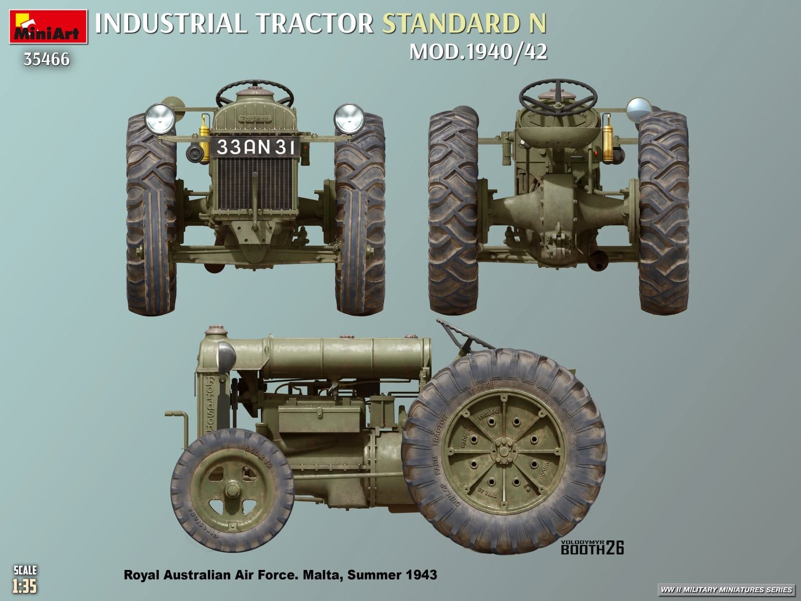 Miniart - 35466 - Fordson Model N Industrial (1940-42) - paint schemes