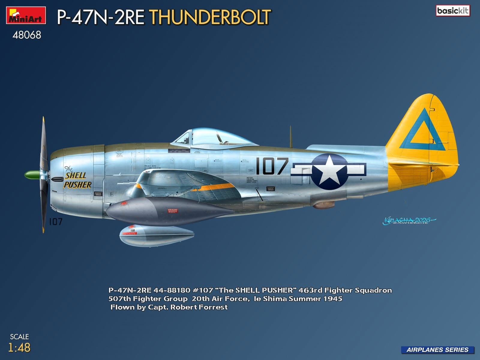 Miniart - 48068 - Republic P-47N-2-RE Thunderbolt - paint schemes