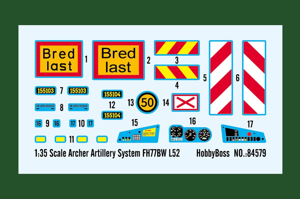 400 - HobbyBoss - 84579 - Archer FH77BW L52 - decals