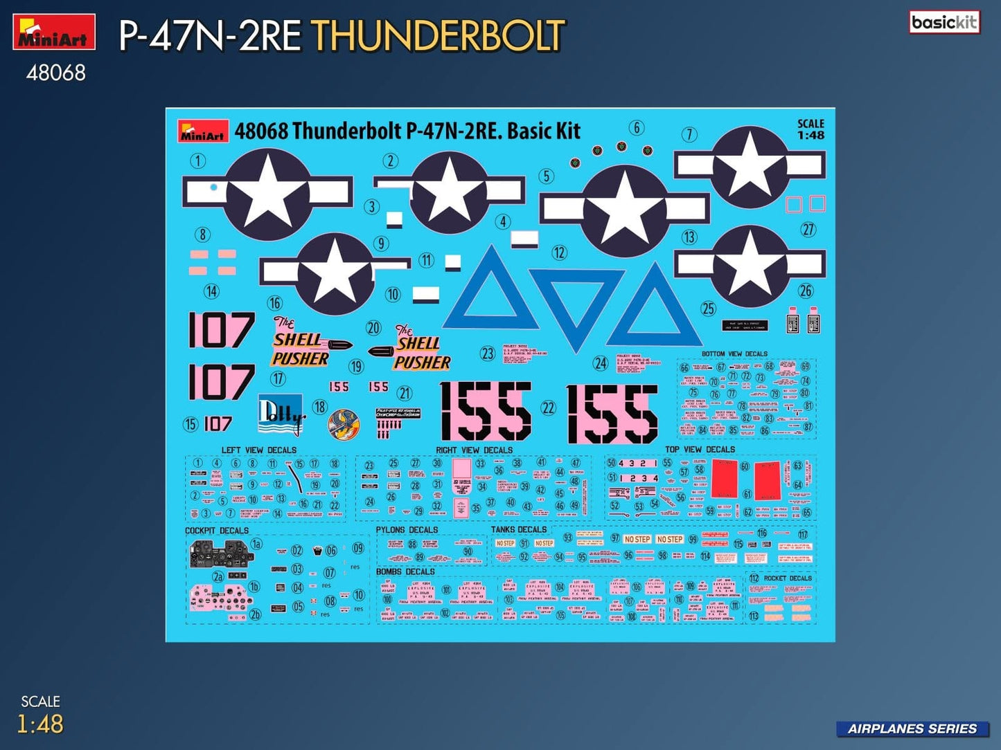 400 - Miniart - 48068 - Republic P-47N-2-RE Thunderbolt - decals