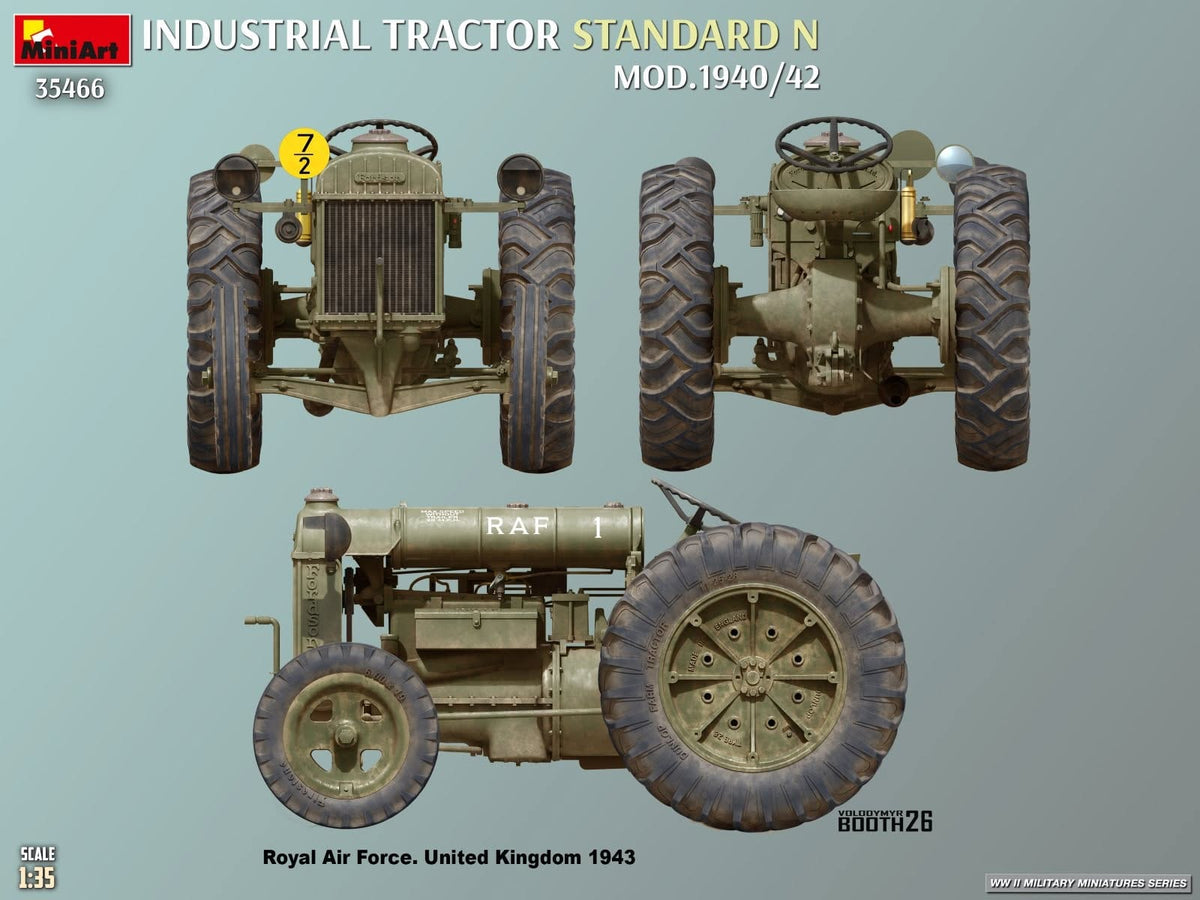 302 - Miniart - 35466 - Fordson Model N Industrial (1940-42) - paint schemes