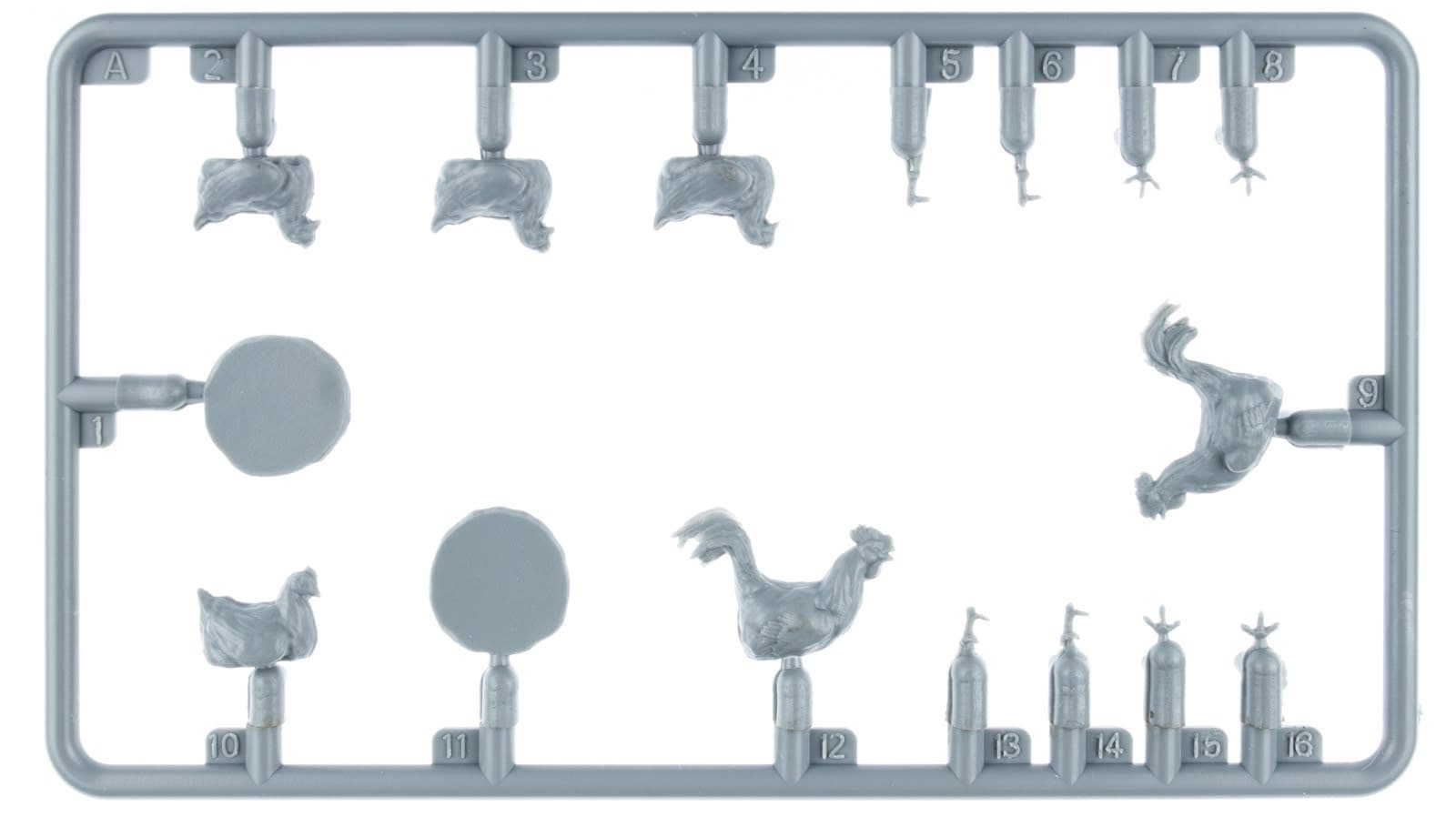 Miniart - 38112 - Chickens - sprue