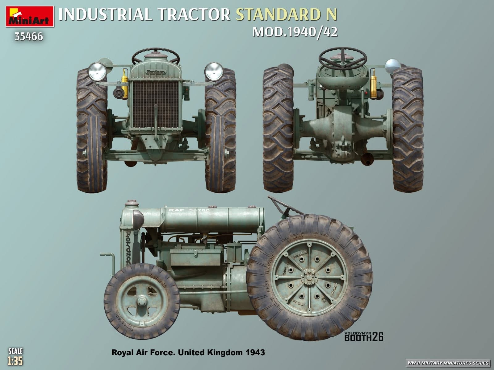 Miniart - 35466 - Fordson Model N Industrial (1940-42) - paint schemes