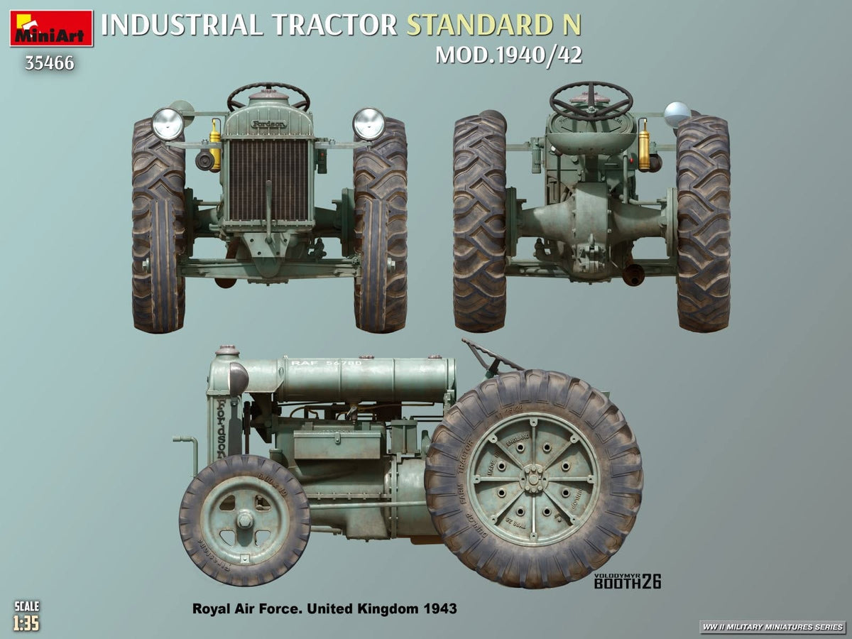 303 - Miniart - 35466 - Fordson Model N Industrial (1940-42) - paint schemes