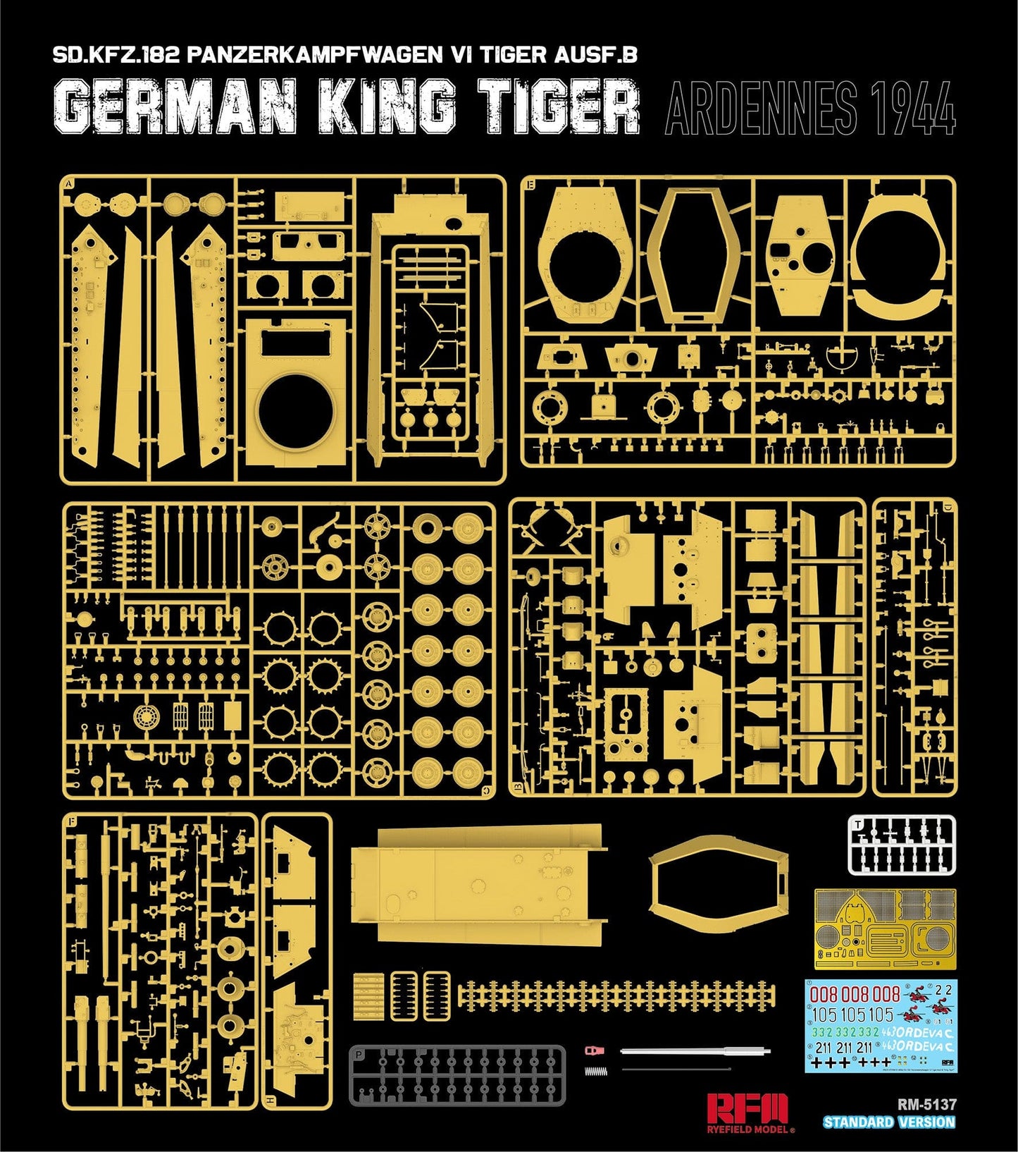 200 - Rye Field Model - 5137 - Henschel Pz.Kpfw. VI Tiger II Ausf. B Königstiger - sprue