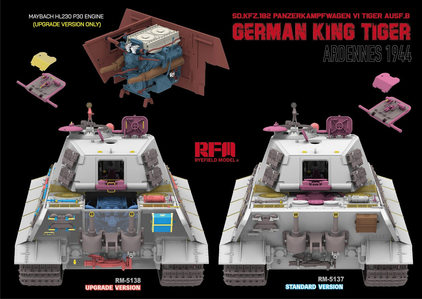 504 - Rye Field Model - 5138 - Henschel Pz.Kpfw. VI Tiger II Ausf. B Königstiger [upgrade kit] - digital model