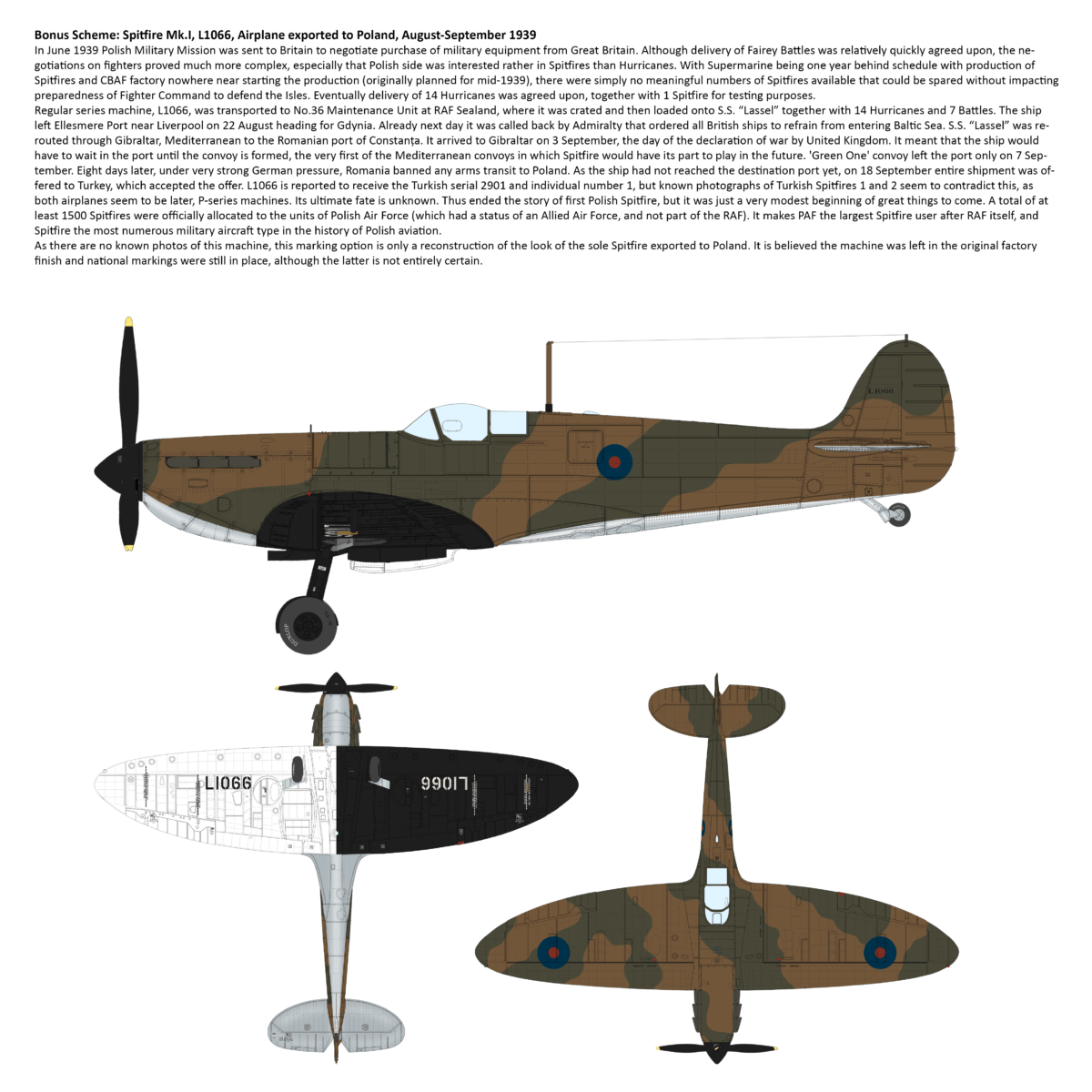 IBG - 72580 - Supermarine Spitfire Mk I - paint schemes