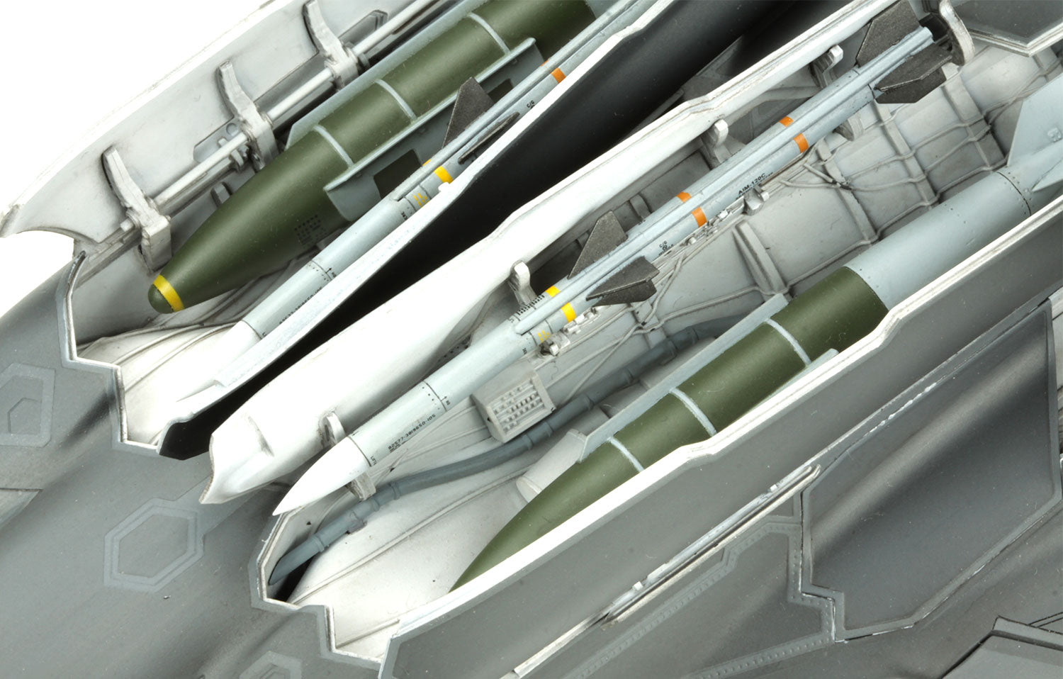 painted model - The weapons bays have excellent details. Precision-guided bombs are included too.