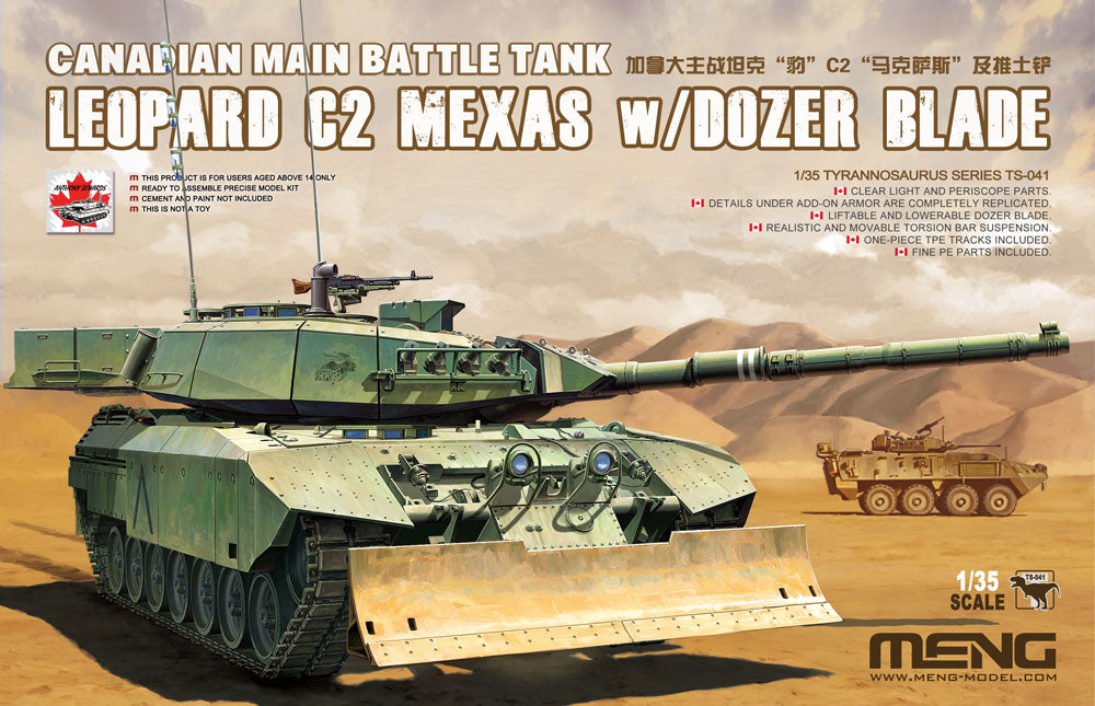 Leopard C2 MEXAS avec lame bulldozer