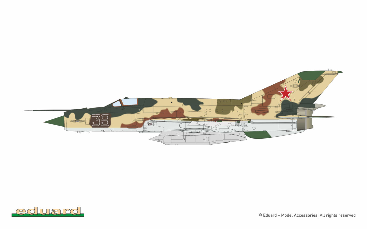 302 - Eduard - 70147 - Mikoyan-Gurevich MiG-21R Fishbed H - paint schemes - 263 Independent Reconnaissance Air Squadron, Soviet Air Force, Kabul Airfield, Afghanistan, 1981