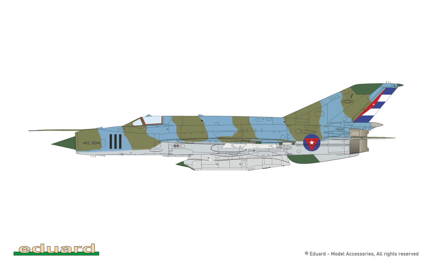 304 - Eduard - 70147 - Mikoyan-Gurevich MiG-21R Fishbed H - paint schemes - Defensa Anti-Aérea y Fuerza Aérea Revolucionaria, Cuba, 1980s-1990s