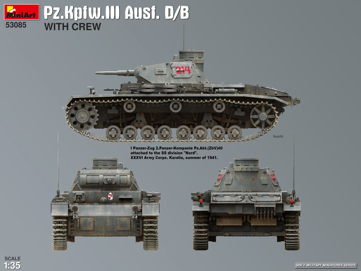 303 - Miniart - 53085 - Pz.Kpfw. III Ausf. B/D with Crew - paint schemes
