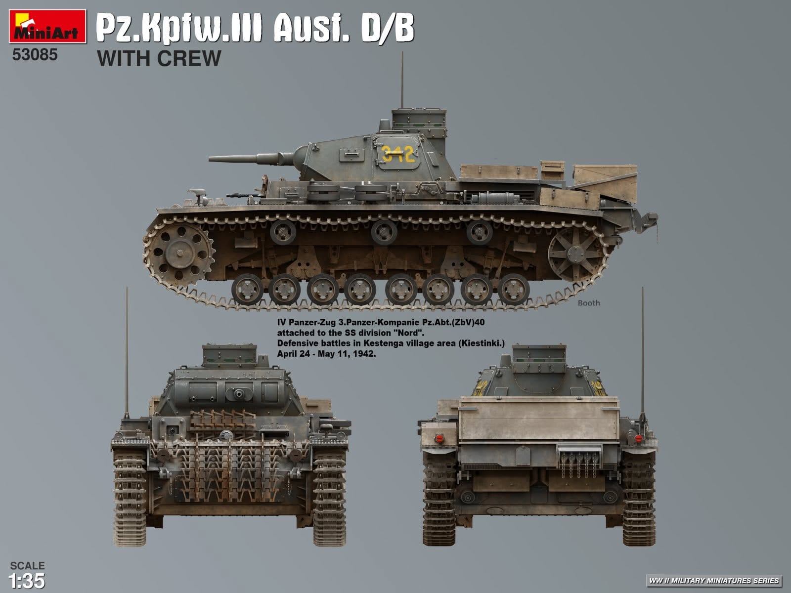Miniart - 53085 - Pz.Kpfw. III Ausf. B/D with Crew - paint schemes