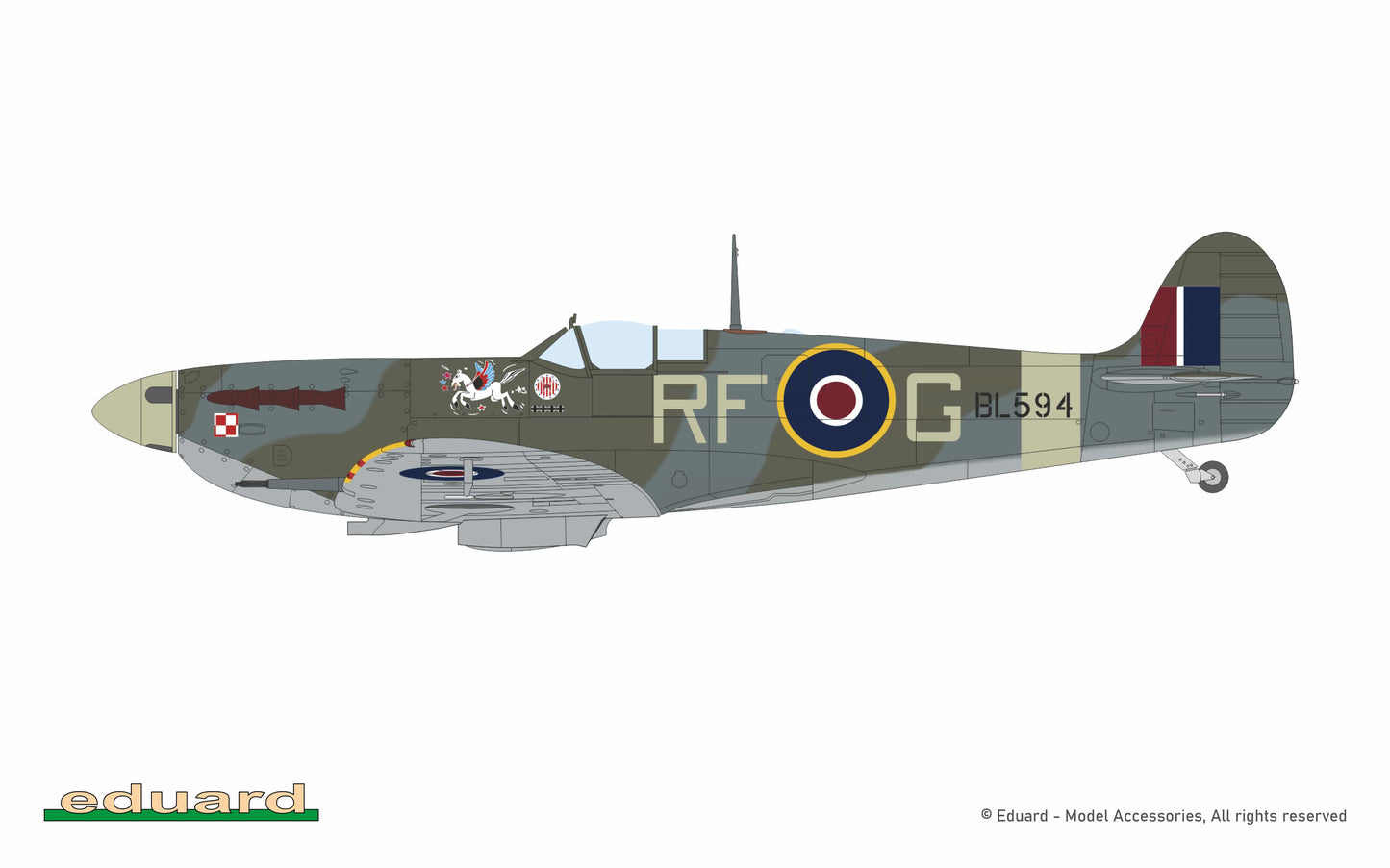 303 - Eduard - 70206 - Supermarine Spitfire Mk Vb (mid) - paint schemes - BL594, F/O Eugeniusz Horbaczewski, No. 303. Squadron, RAF Kirton-in-Lindsey, the United Kingdom, June 1942 
