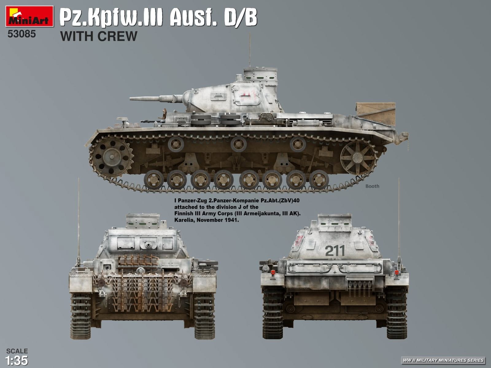 Miniart - 53085 - Pz.Kpfw. III Ausf. B/D with Crew - paint schemes