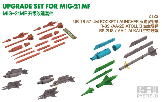 010 - Rye Field Model - 2123 - Mikoyan-Gurevich MiG-21MF Fishbed J Weapons [upgrade kit] - primary image