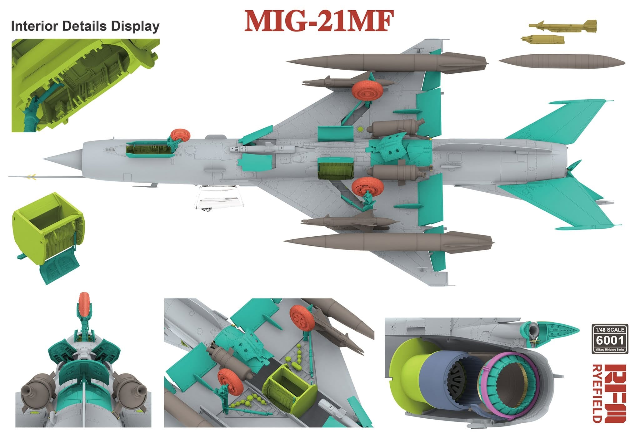 Rye Field Model - 6001 - Mikoyan-Gurevich MiG-21MF Fishbed J - digital model