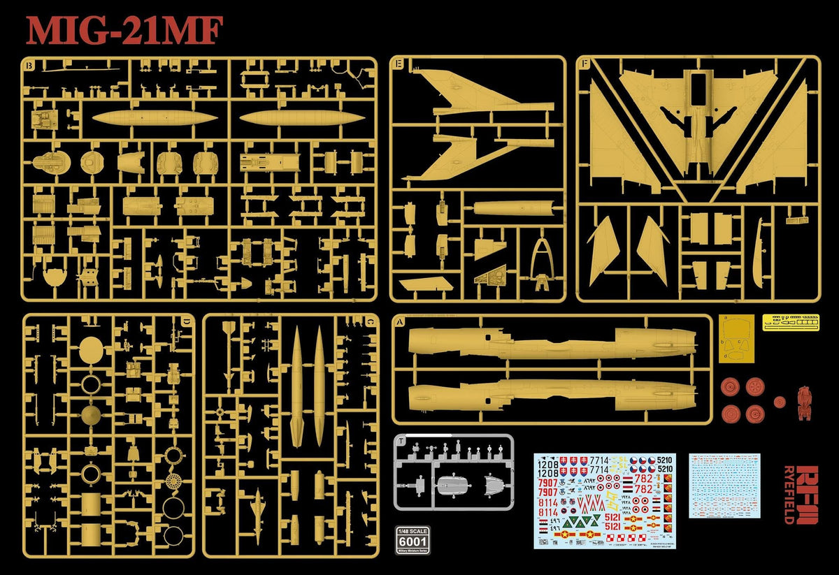 200 - Rye Field Model - 6001 - Mikoyan-Gurevich MiG-21MF Fishbed J - sprue