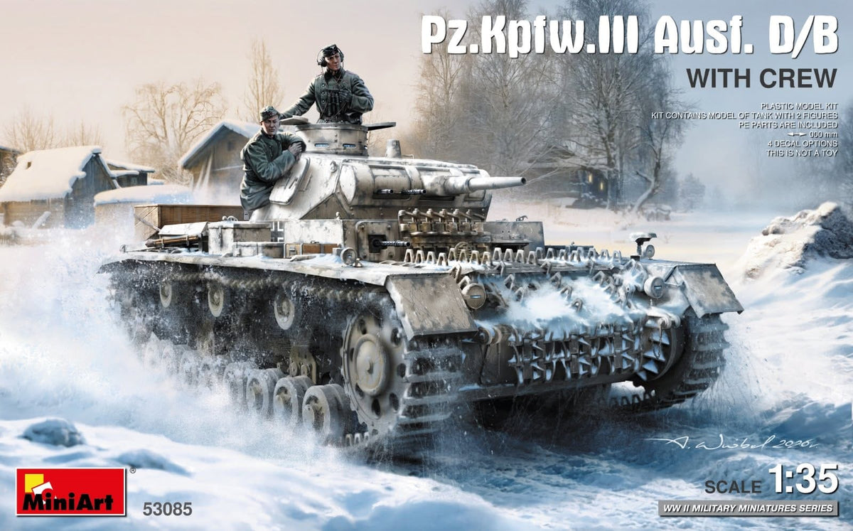 010 - Miniart - 53085 - Pz.Kpfw. III Ausf. B/D with Crew - primary image