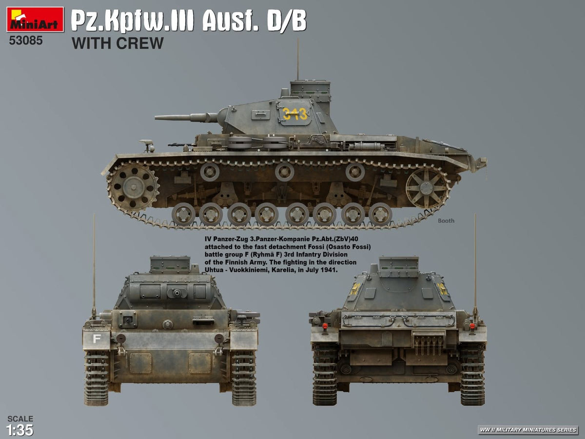 304 - Miniart - 53085 - Pz.Kpfw. III Ausf. B/D with Crew - paint schemes