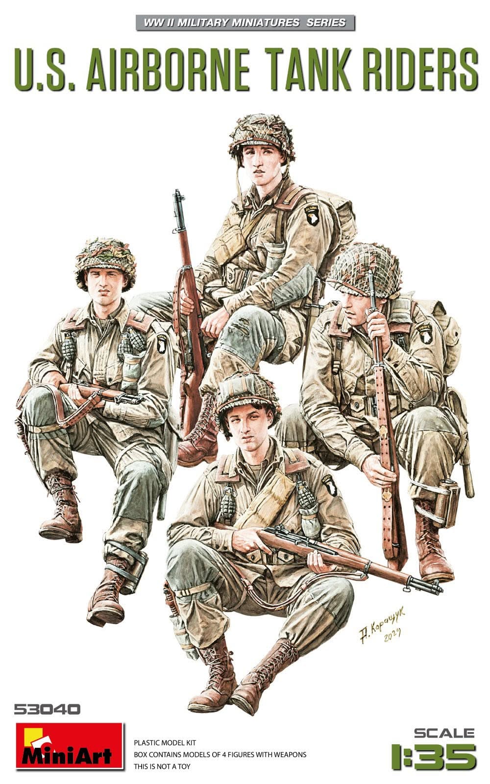 010 - Miniart - 53040 - United States Paratrooper Tank Riders - primary image