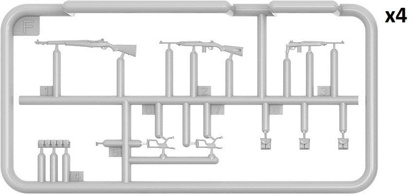 Miniart - 53040 - United States Paratrooper Tank Riders - sprue
