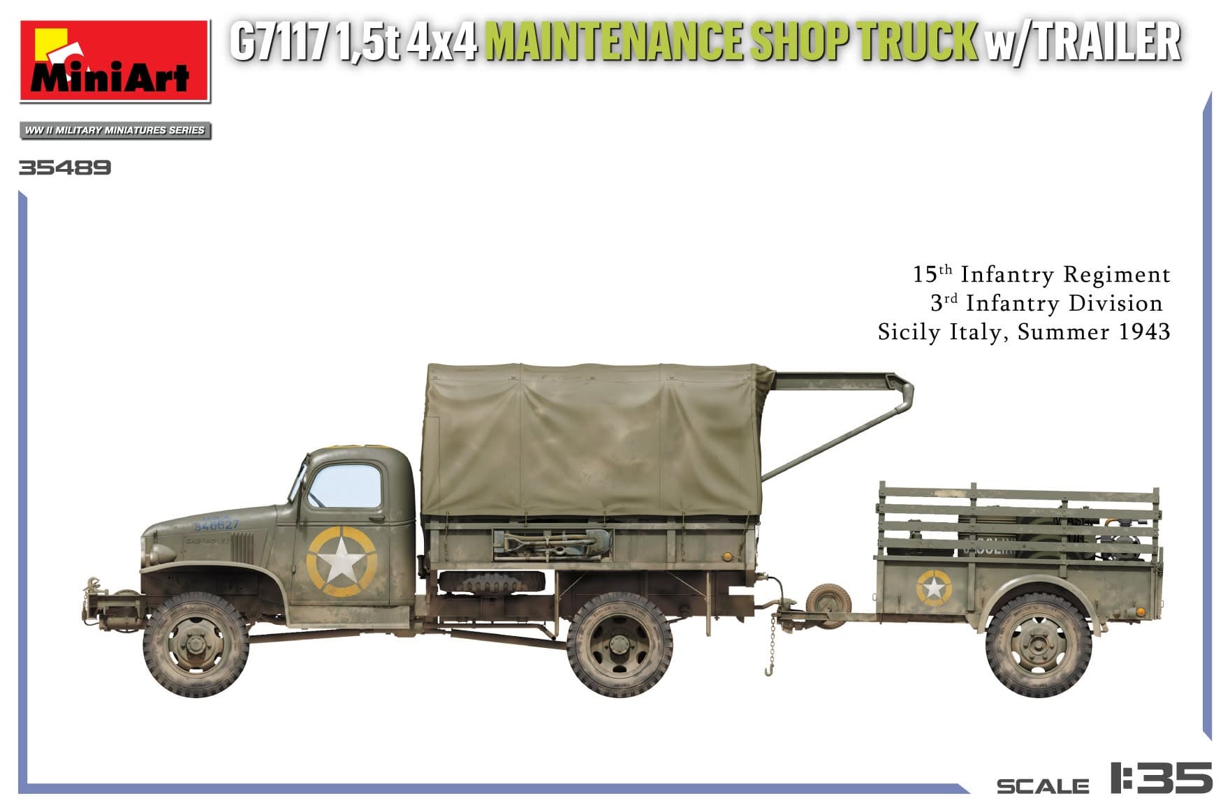 Miniart - 35498 - Chevrolet G7117 1½-ton 4x4 Repair with Trailer - paint schemes