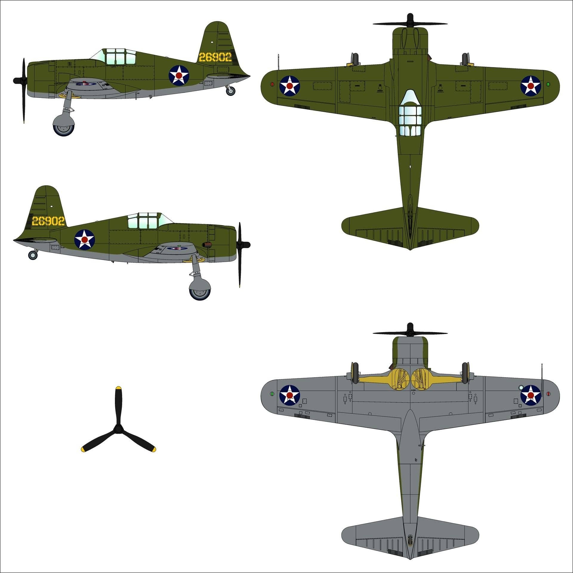 Dora Wings - 48053 - Vultee P-66 Vanguard - paint schemes