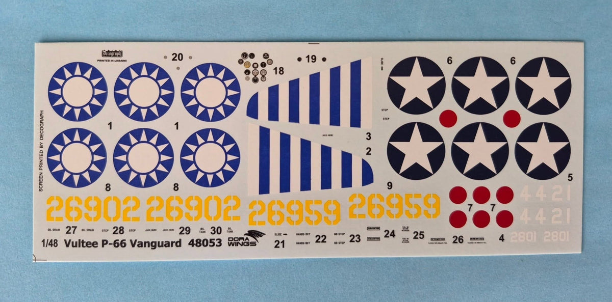 400 - Dora Wings - 48053 - Vultee P-66 Vanguard - decals