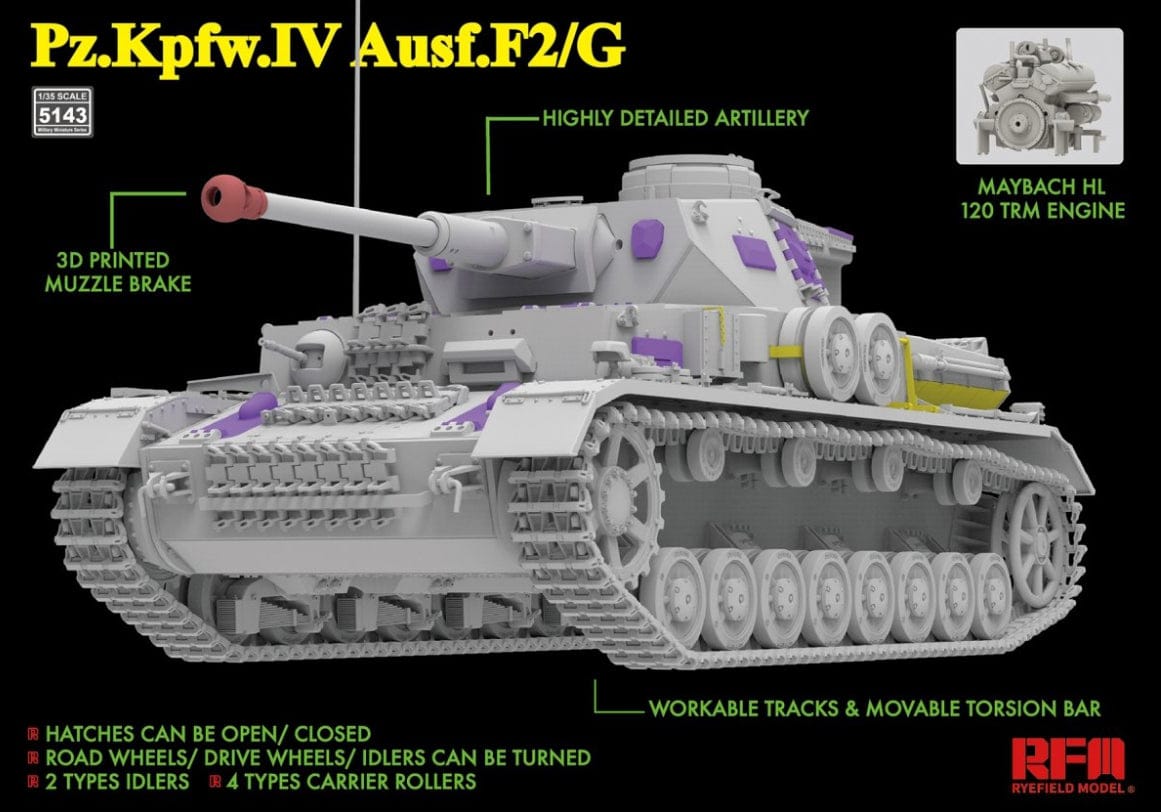 Rye Field Model - 5143 - Pz.Kpfw. IV Ausf. F2/G - digital model