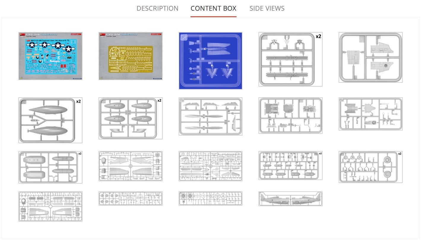 Miniart - 48043 - Republic P-47D-20RA Thunderbolt Razorback - sprue