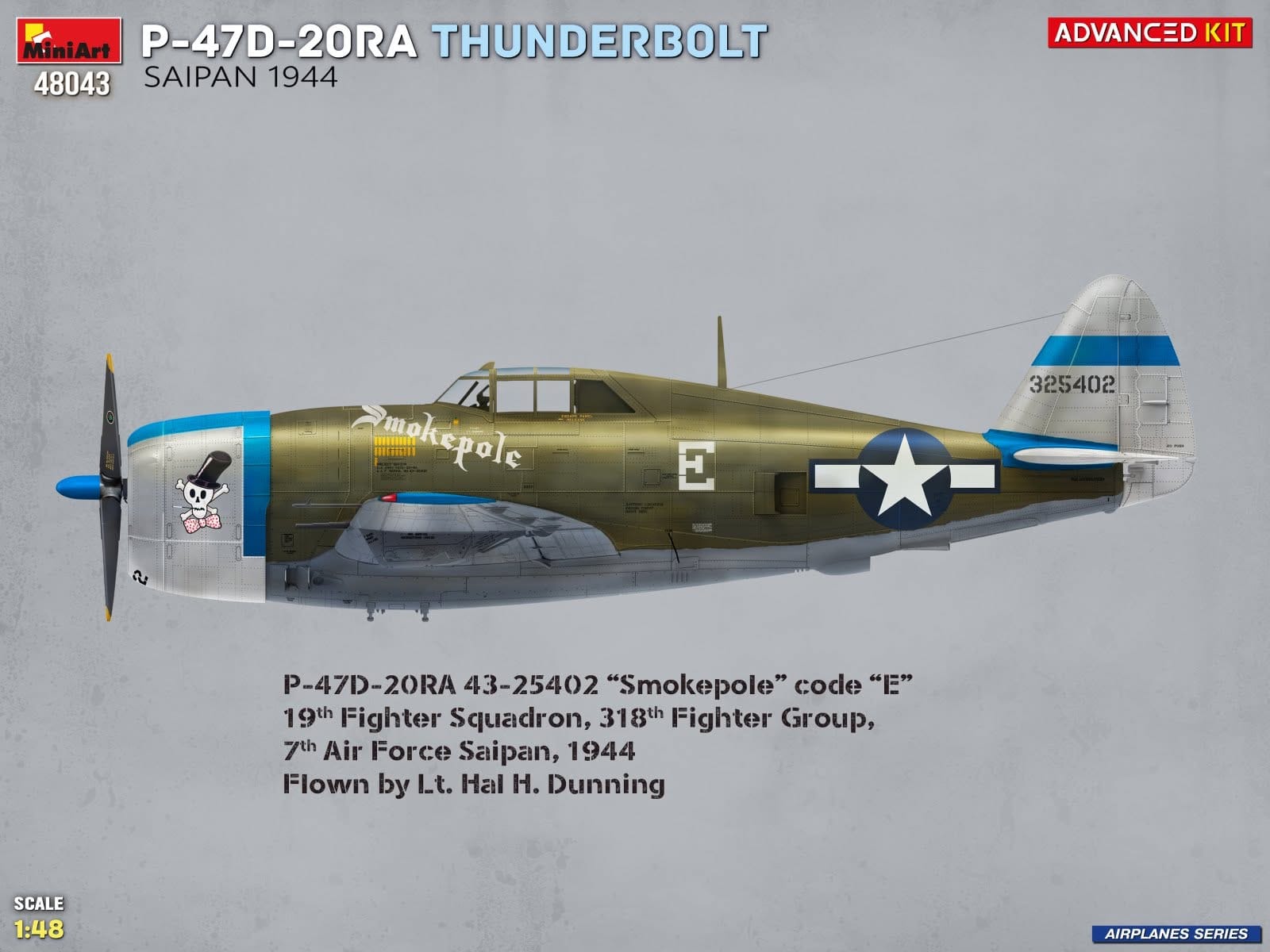 Miniart - 48043 - Republic P-47D-20RA Thunderbolt Razorback - paint schemes