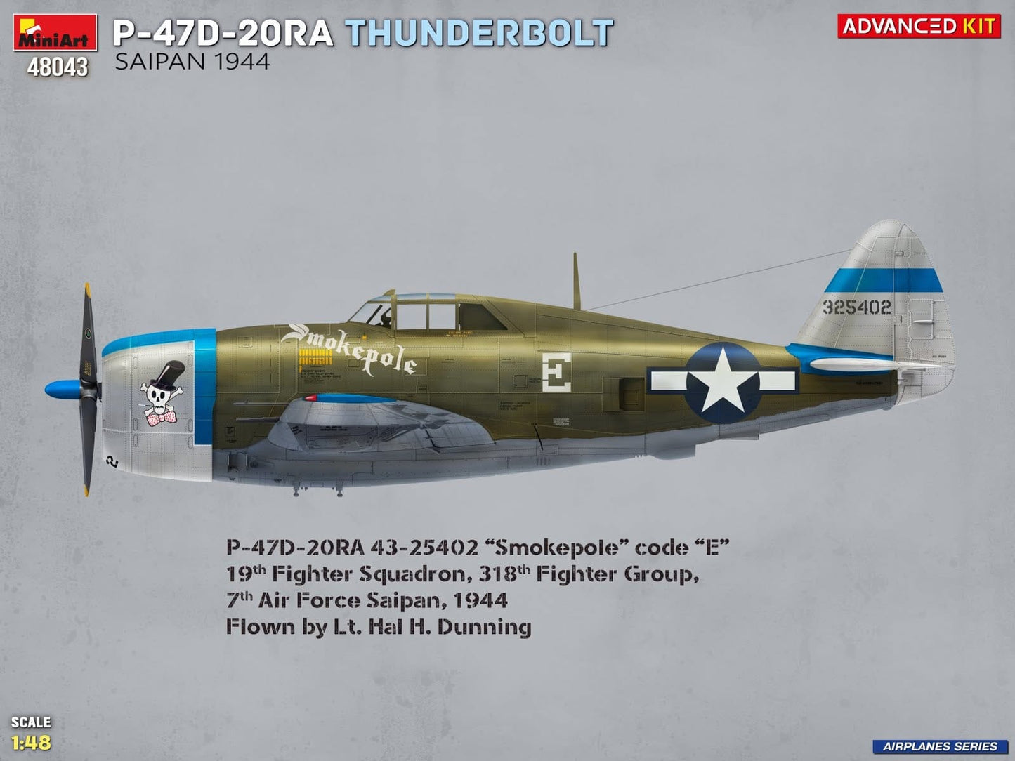 302 - Miniart - 48043 - Republic P-47D-20RA Thunderbolt Razorback - paint schemes