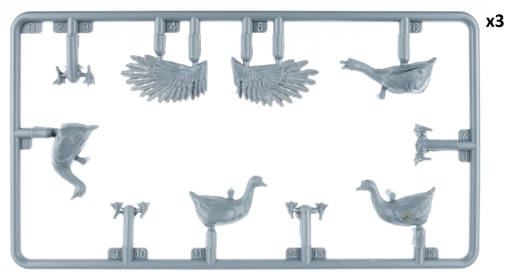 Miniart - 38114 - Ducks and Geese - sprue