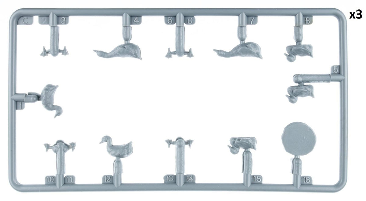 201 - Miniart - 38114 - Ducks and Geese - sprue