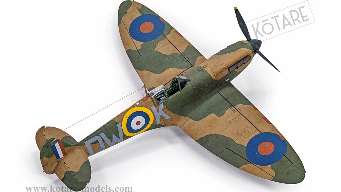 713 - Kotare - 32001 - Supermarine Spitfire Mk Ia (mid) - painted model