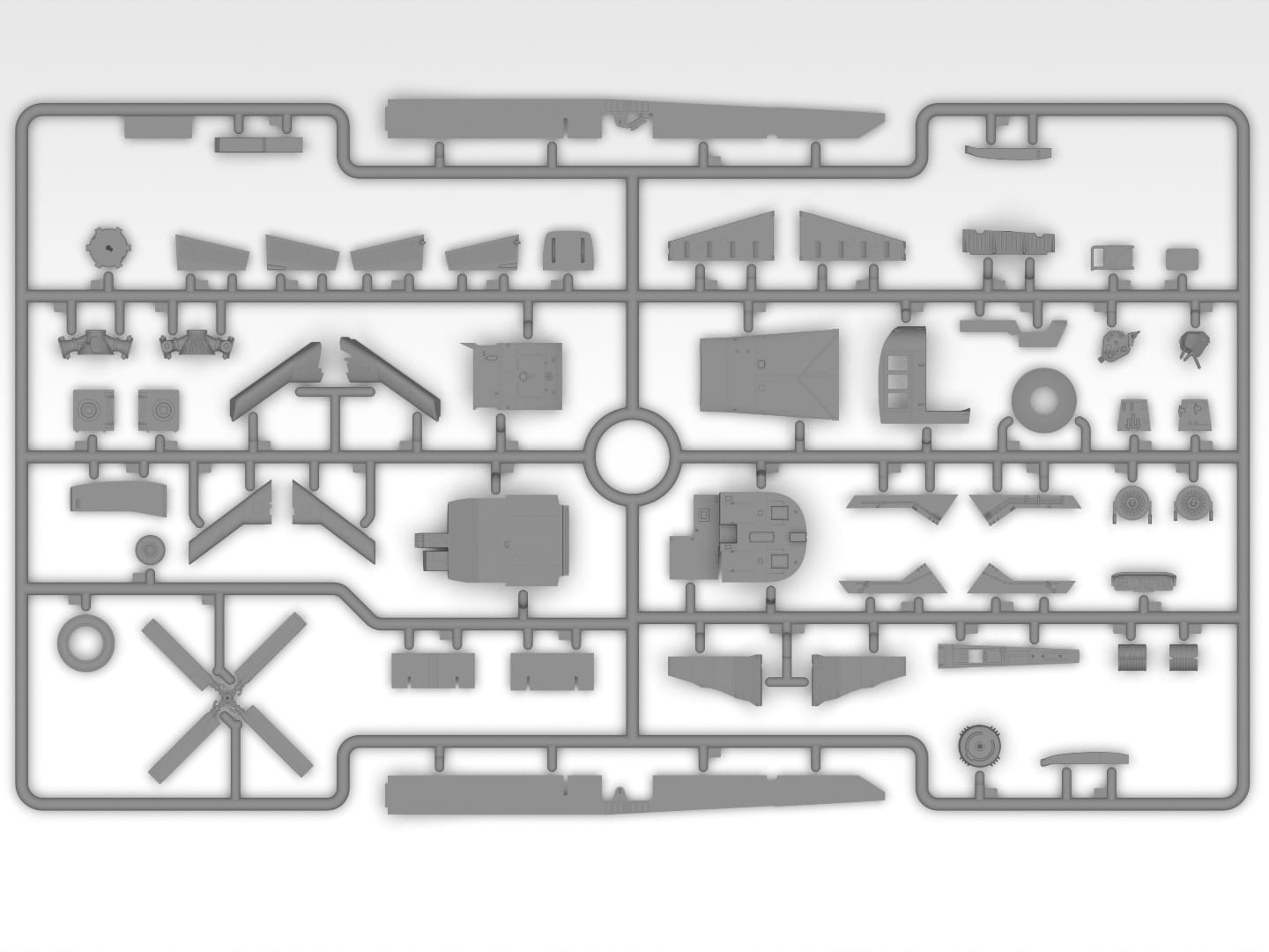 ICM - 72002 - Sikorsky CH-54A Tarhe with M121 Bomb - sprue