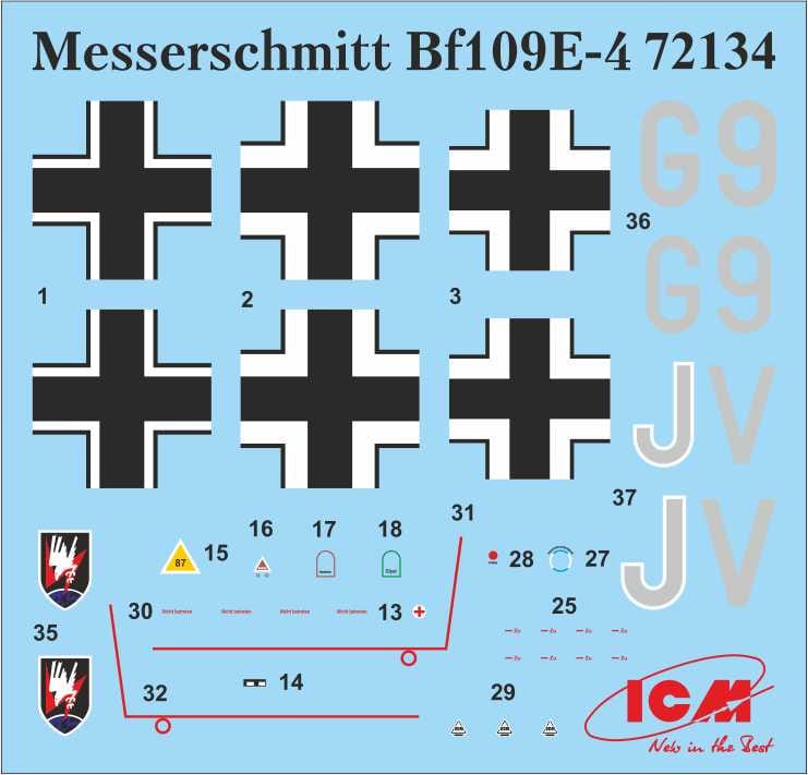 ICM - 72209 - Luftwaffe Night Fighters - decals