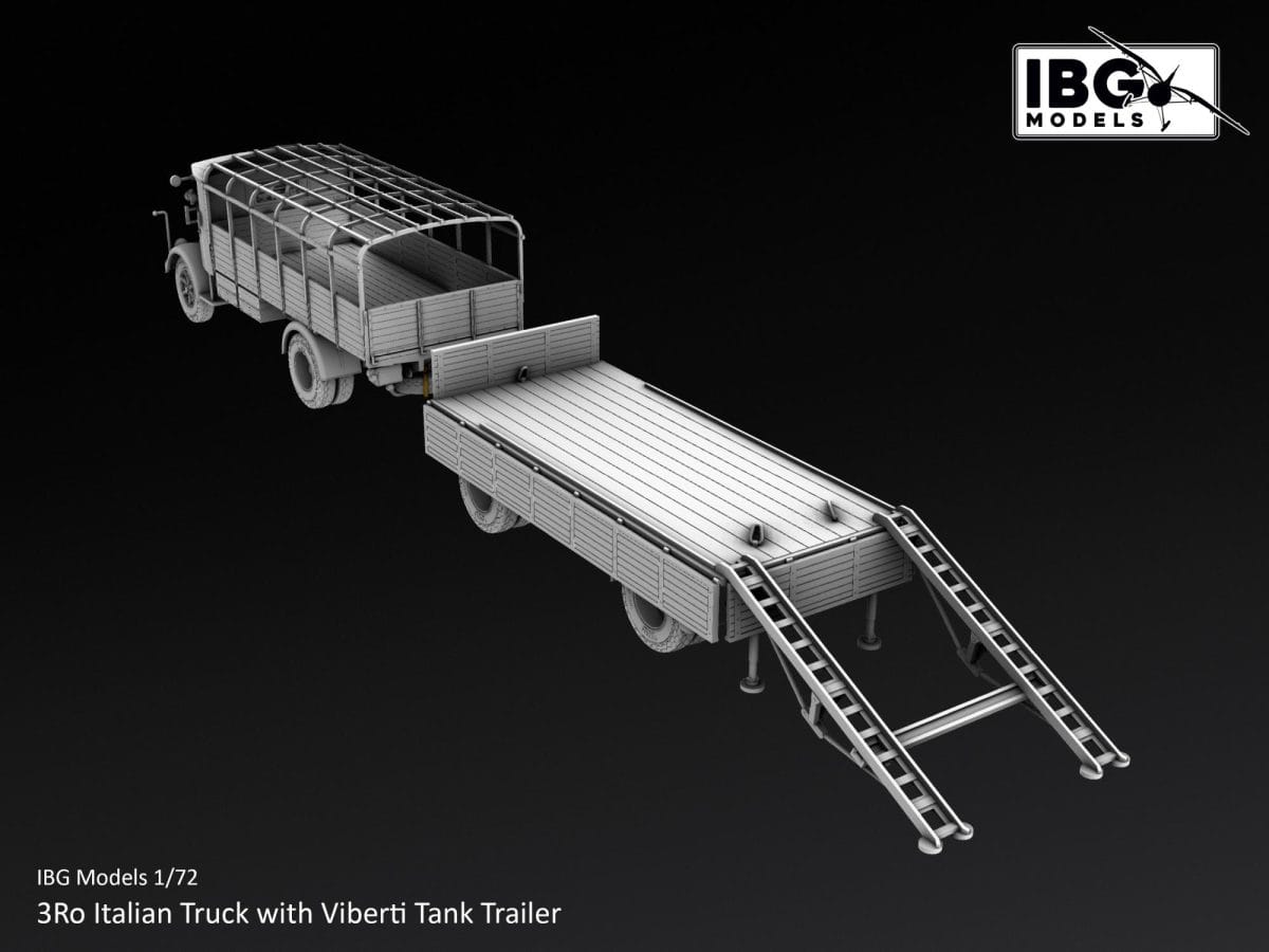 IBG - 72167 - Lancia 3Ro with Viberti Tank Trailer - digital model