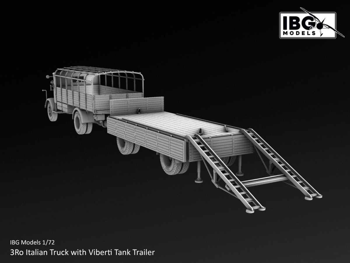IBG - 72167 - Lancia 3Ro with Viberti Tank Trailer - digital model