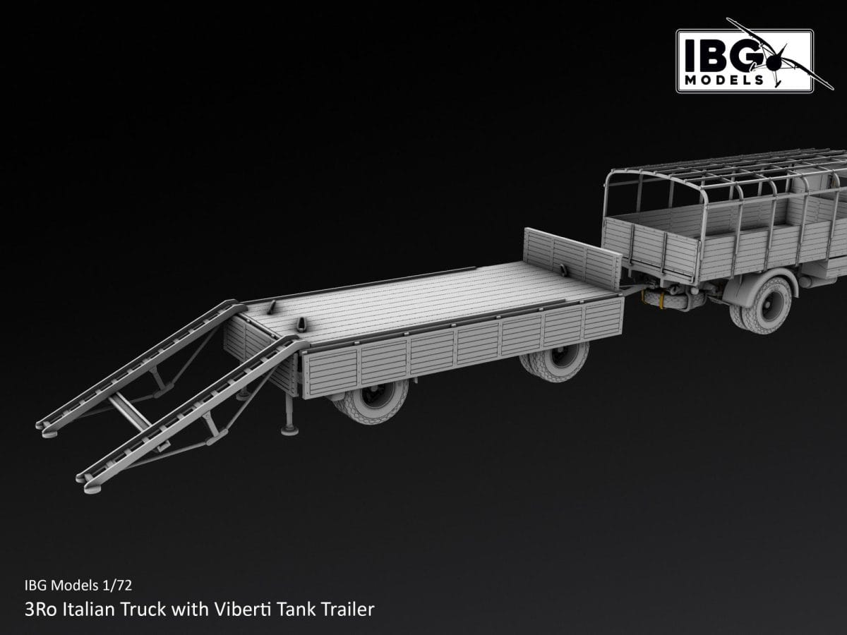 IBG - 72167 - Lancia 3Ro with Viberti Tank Trailer - digital model