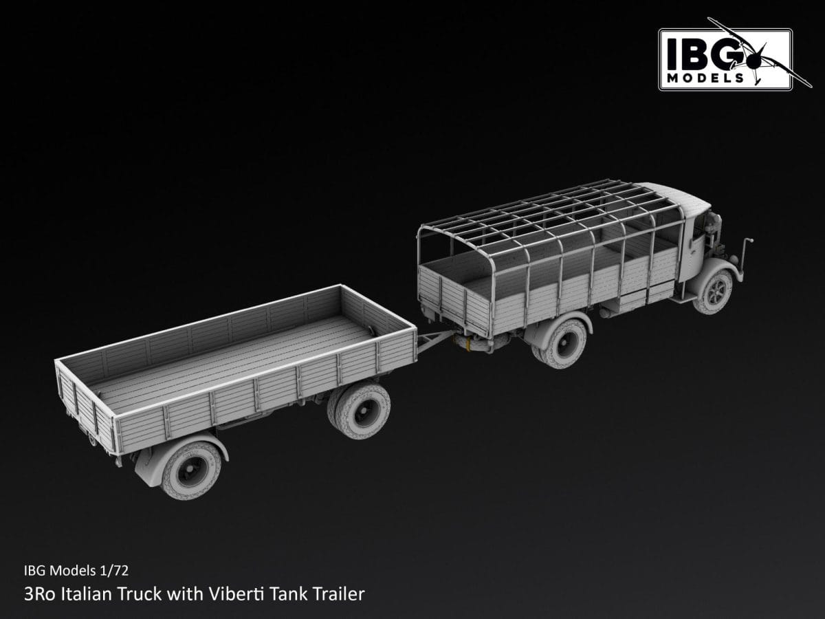 503 - IBG - 72167 - Lancia 3Ro with Viberti Tank Trailer - digital model