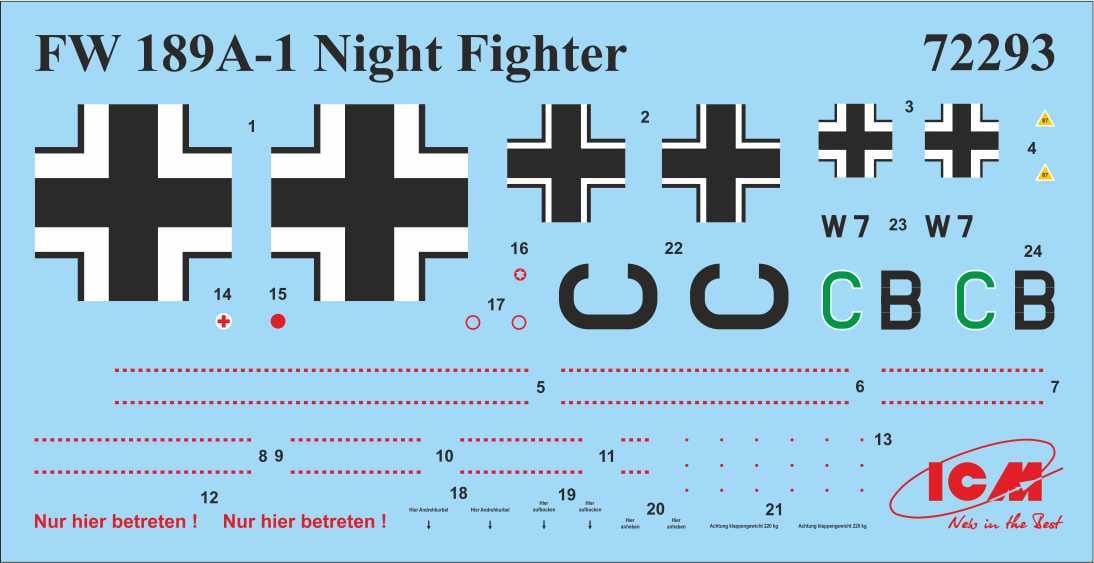 ICM - 72209 - Luftwaffe Night Fighters - decals