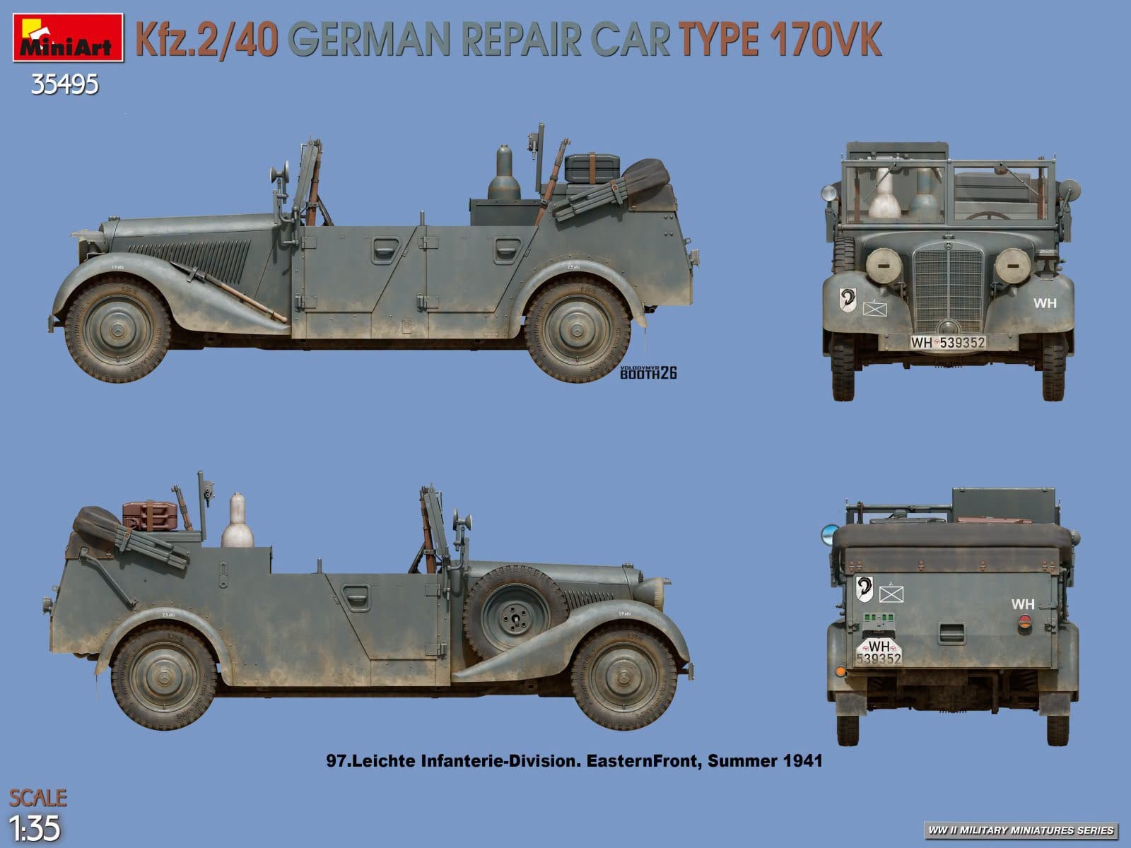 Miniart - 35495 - Mercedes-Benz 170 VK Kfz. 2/40 - paint schemes